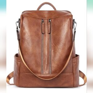 Amazon Bromen Brand Leather Backpack | Brush-Off Vintage Brown